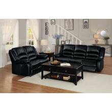 Jarita Reclining Sofa Set - Bi-Cast Vinyl - Black